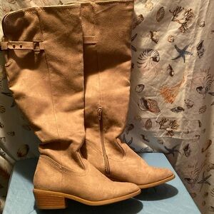 Maurice’s over the knee tan size 8 women’s boots